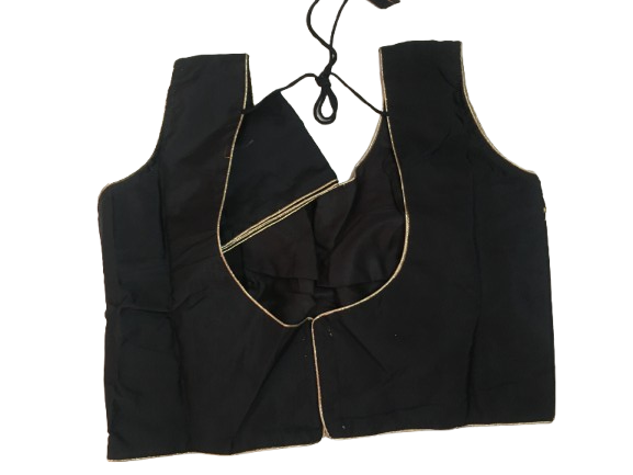 Raw Silk Black Designer Blouse 11